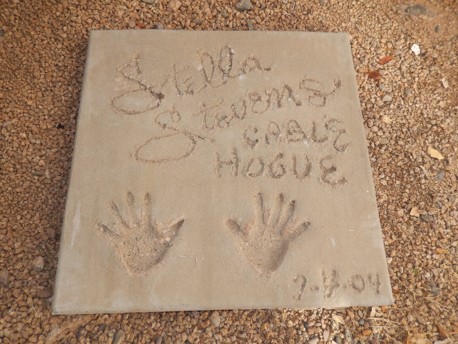 RARE Stella Stevens Cable Hogue SIGNED/HAND PRINT Tombstone Concrete Block RARE Stella Stevens Cable Hogue SIGNED/HAND PRINT Tombstone Concrete Block