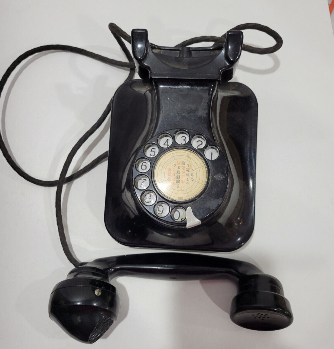 WW2 Japanese Telephone Removed from Nagasaki Japan 1946 Wall Mount NEC Phone