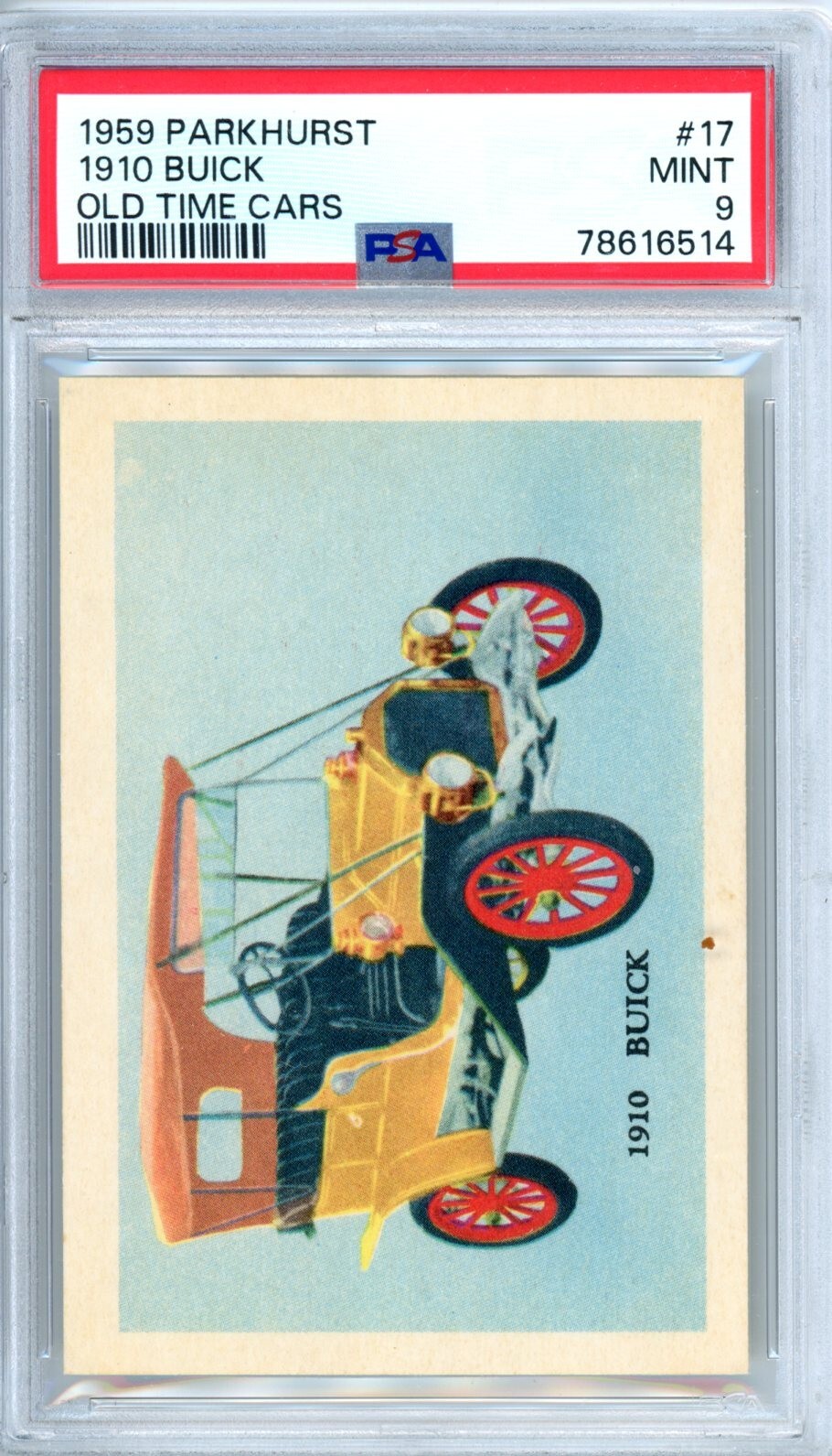 1959 Parkhurst Old Time Cars 1910 Buick #17 PSA 9 1959 Parkhurst Old Time Cars 1910 Buick #17 PSA 9