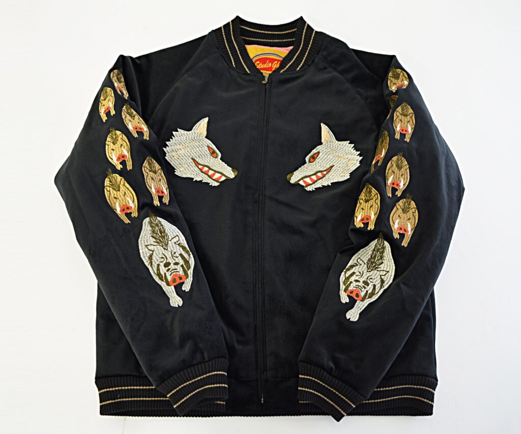 Studio Ghibli GBL Princess Mononoke Shibuya Limited Jacket Sukajan Size L New Studio Ghibli GBL Princess Mononoke Shibuya Limited Jacket Sukajan Size L New