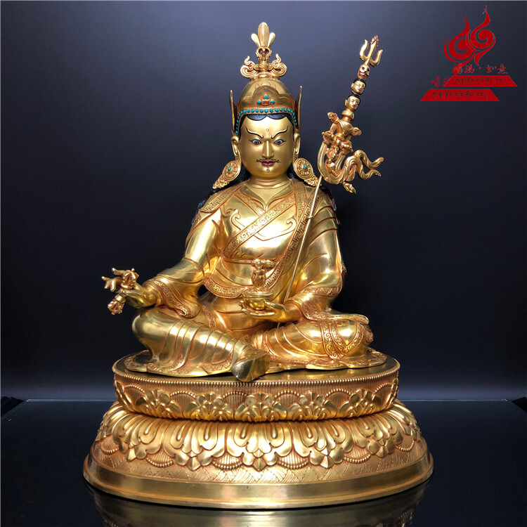 20'' Tibet Guru Rinpoche Padmasambhava Buddha Bronze Statue