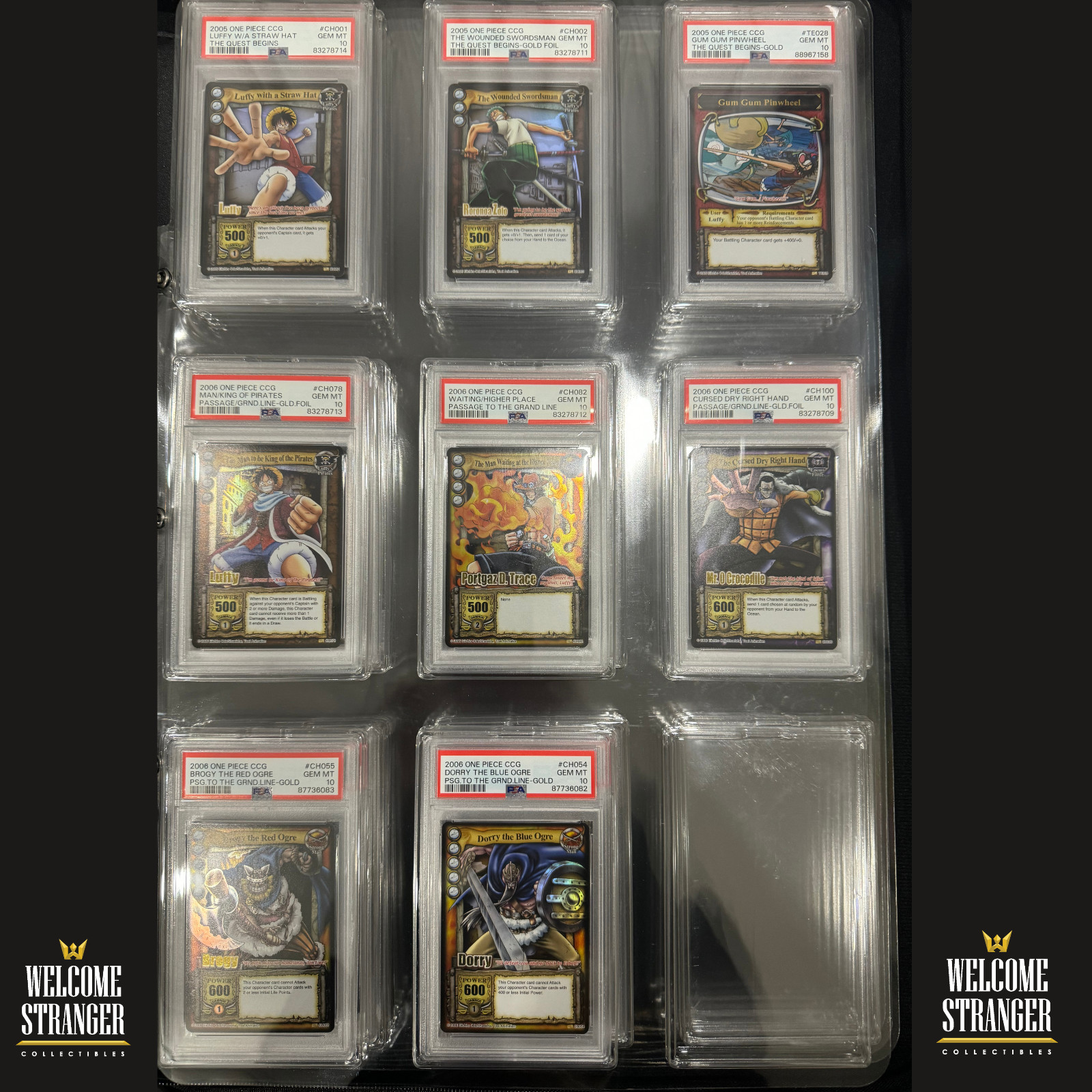 One Piece Complete Gold And Silver Rare Set Of Series 1 & 2 PSA 10 English OP One Piece Complete Gold And Silver Rare Set Of Series 1 & 2 PSA 10 English OP
