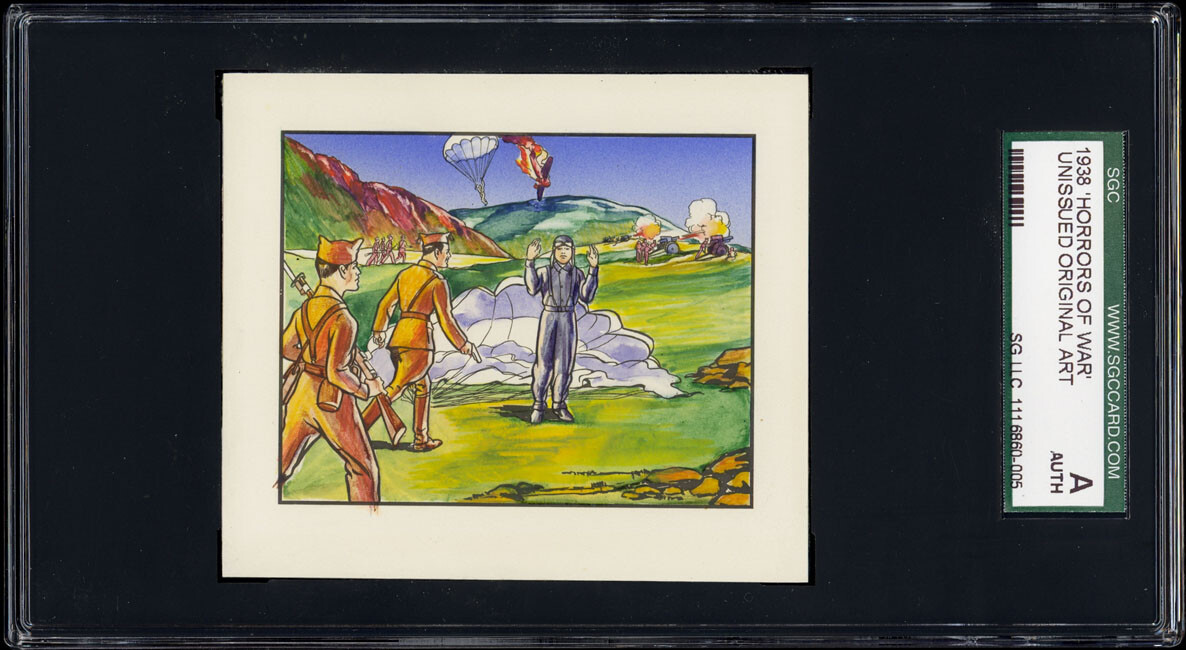 1938 Horrors of War original art from high-series unissued cards ONLY 6 KNOWN 1938 Horrors of War original art from high-series unissued cards ONLY 6 KNOWN