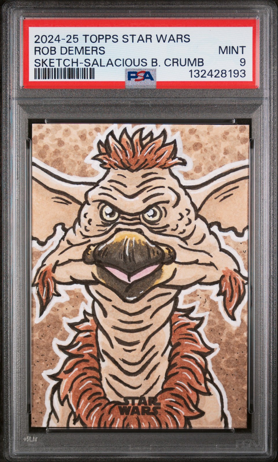 2024-2025 TOPPS STAR WARS SKETCH CARDS SALACIOUS B. CRUMB ROB DEMERS PSA 9 2024-2025 TOPPS STAR WARS SKETCH CARDS SALACIOUS B. CRUMB ROB DEMERS PSA 9