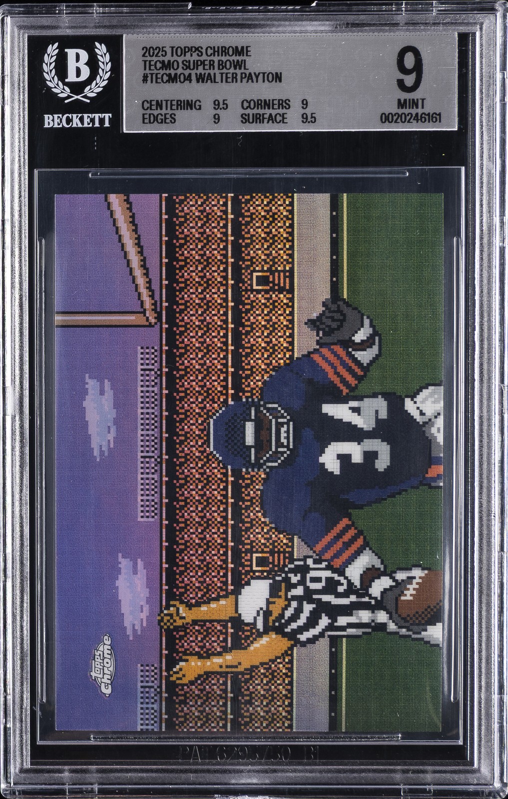 2025 TOPPS CHROME TECMO SUPER BOWL #4 WALTER PAYTON BGS 9 2025 TOPPS CHROME TECMO SUPER BOWL #4 WALTER PAYTON BGS 9