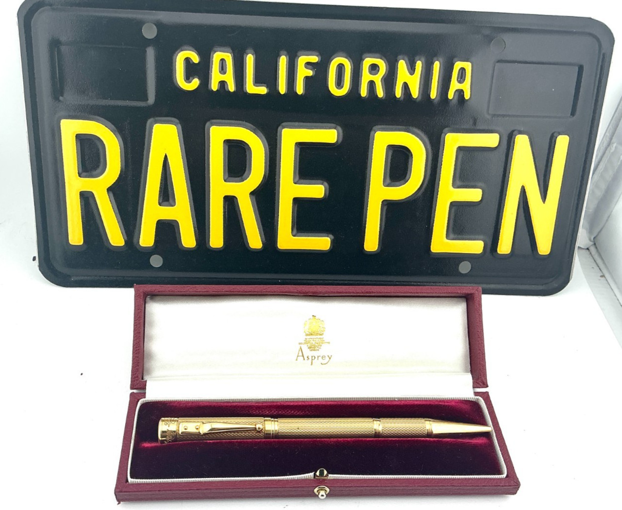 YARD-O-LED For ASPREY Barley  18K SOLID GOLD Fountain Pen Pencil Combo MINTY BOX