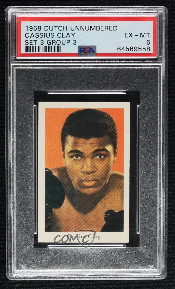 1966-68 Dutch Gum Unnumbered Set 3 Muhammad Ali Cassius Clay PSA 6 04le 1966-68 Dutch Gum Unnumbered Set 3 Muhammad Ali Cassius Clay PSA 6 04le