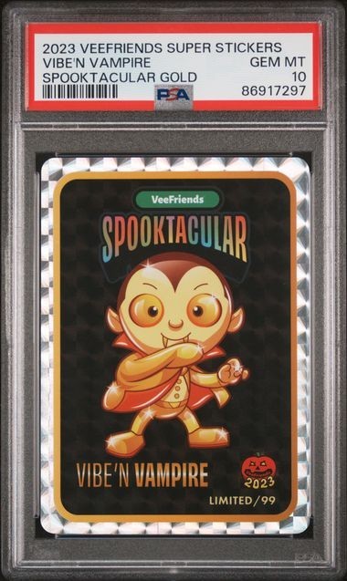 Veefriends Superstickers Spooktacular Vibe N Vampire PSA 10 Gary Vee /99