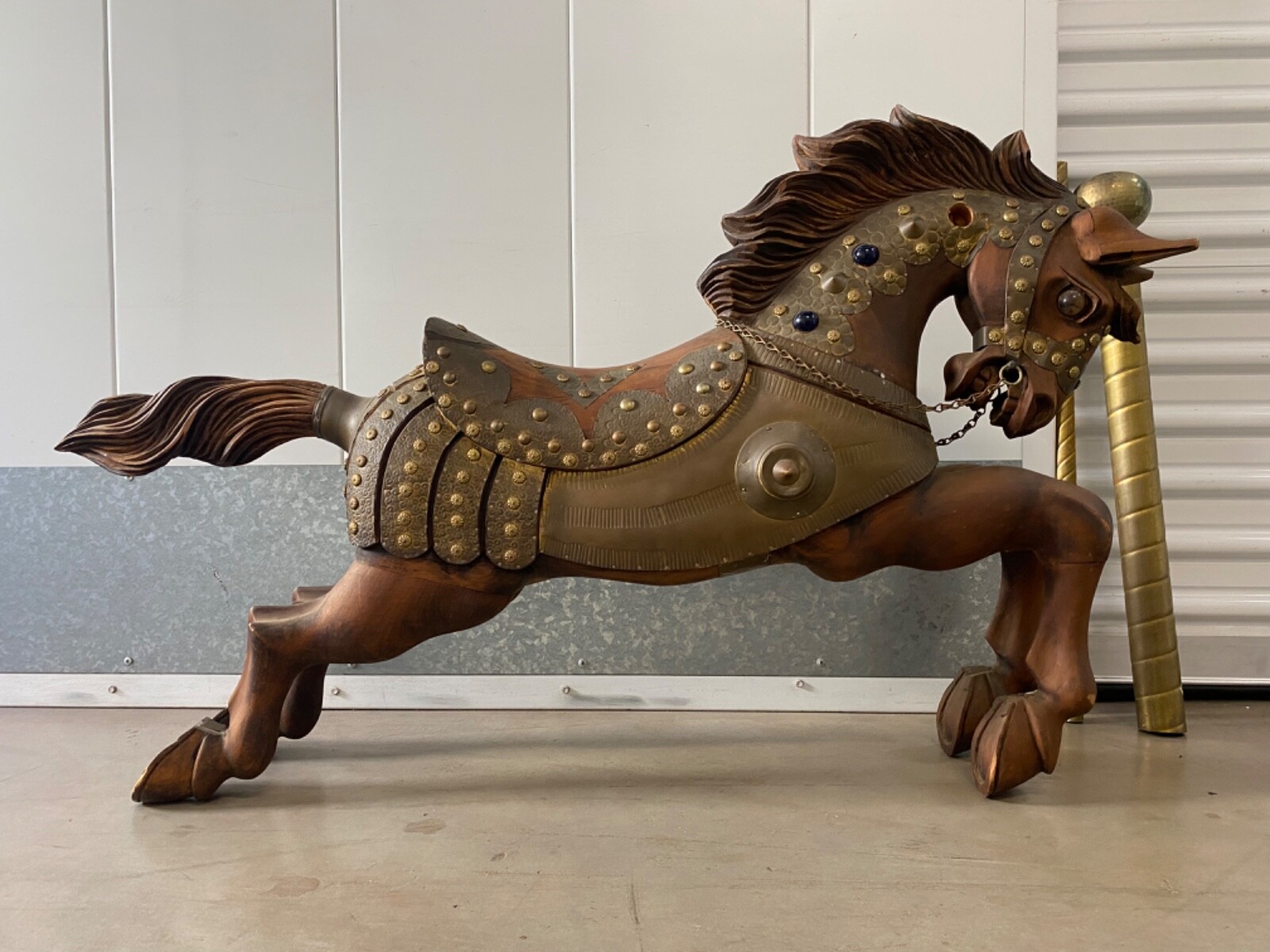🔥 Fine Antique Old American Folk Art Wood Carved Carousel Horse - WOW 🔥 Fine Antique Old American Folk Art Wood Carved Carousel Horse - WOW