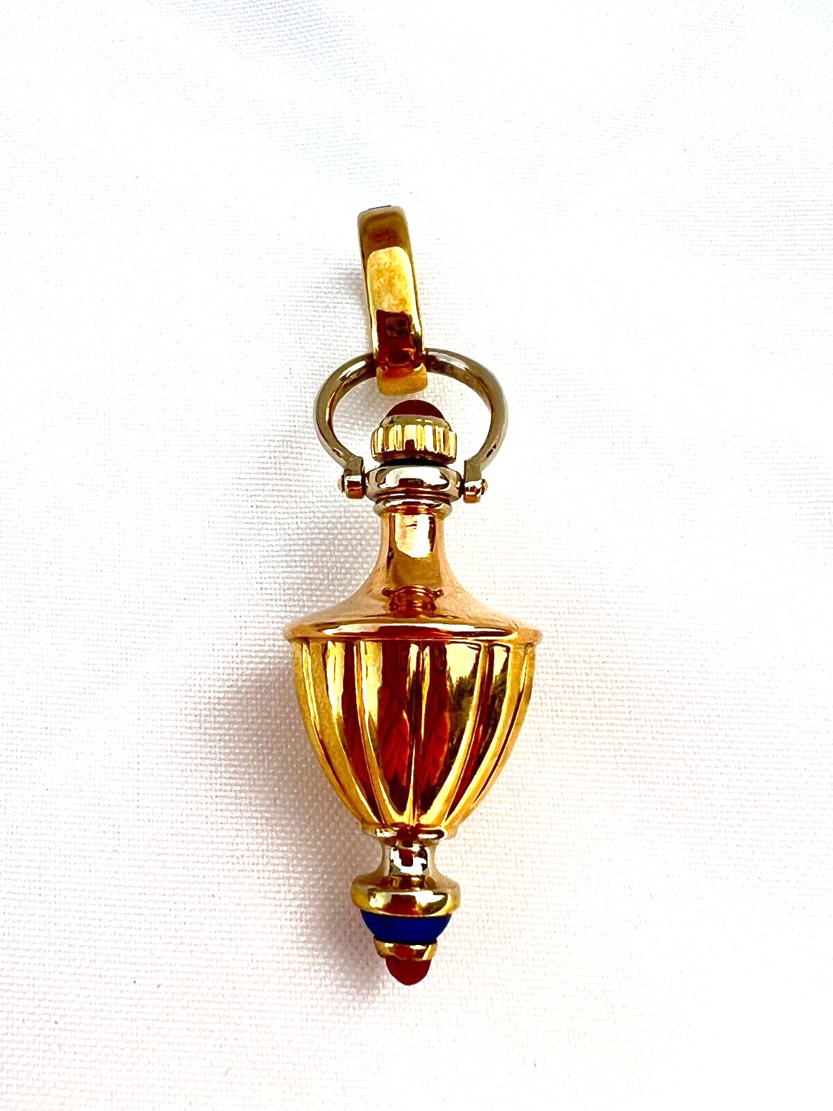 MAGNIFICENT EUROPEAN 18K YELLOW GOLD RUBY LAPIS JADE PERFUME BOTTLE NECKLACE MAGNIFICENT EUROPEAN 18K YELLOW GOLD RUBY LAPIS JADE PERFUME BOTTLE NECKLACE