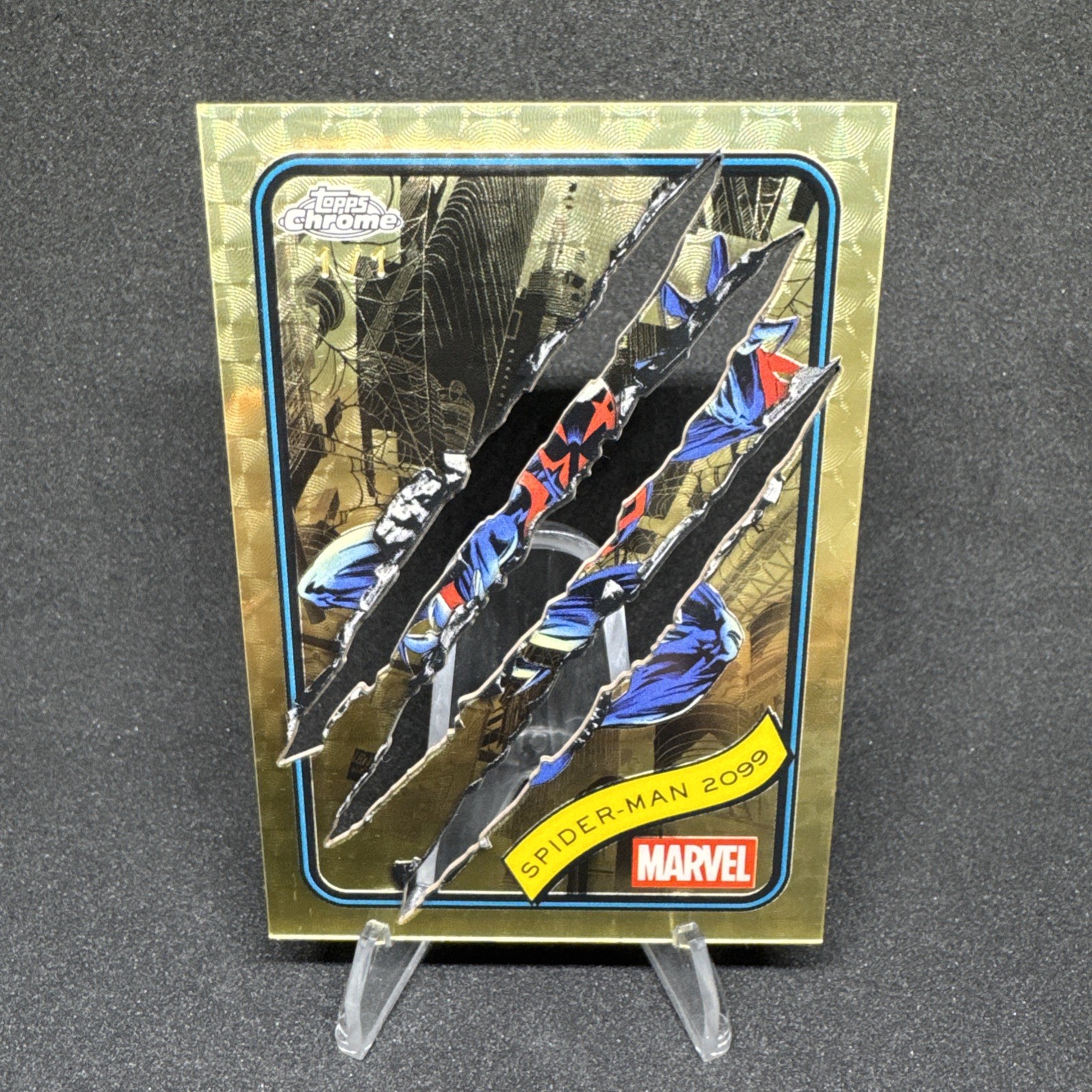 Spider-man 2099 CLAWED - 1/1 - Superfractor - 2025 Topps Chrome Marvel