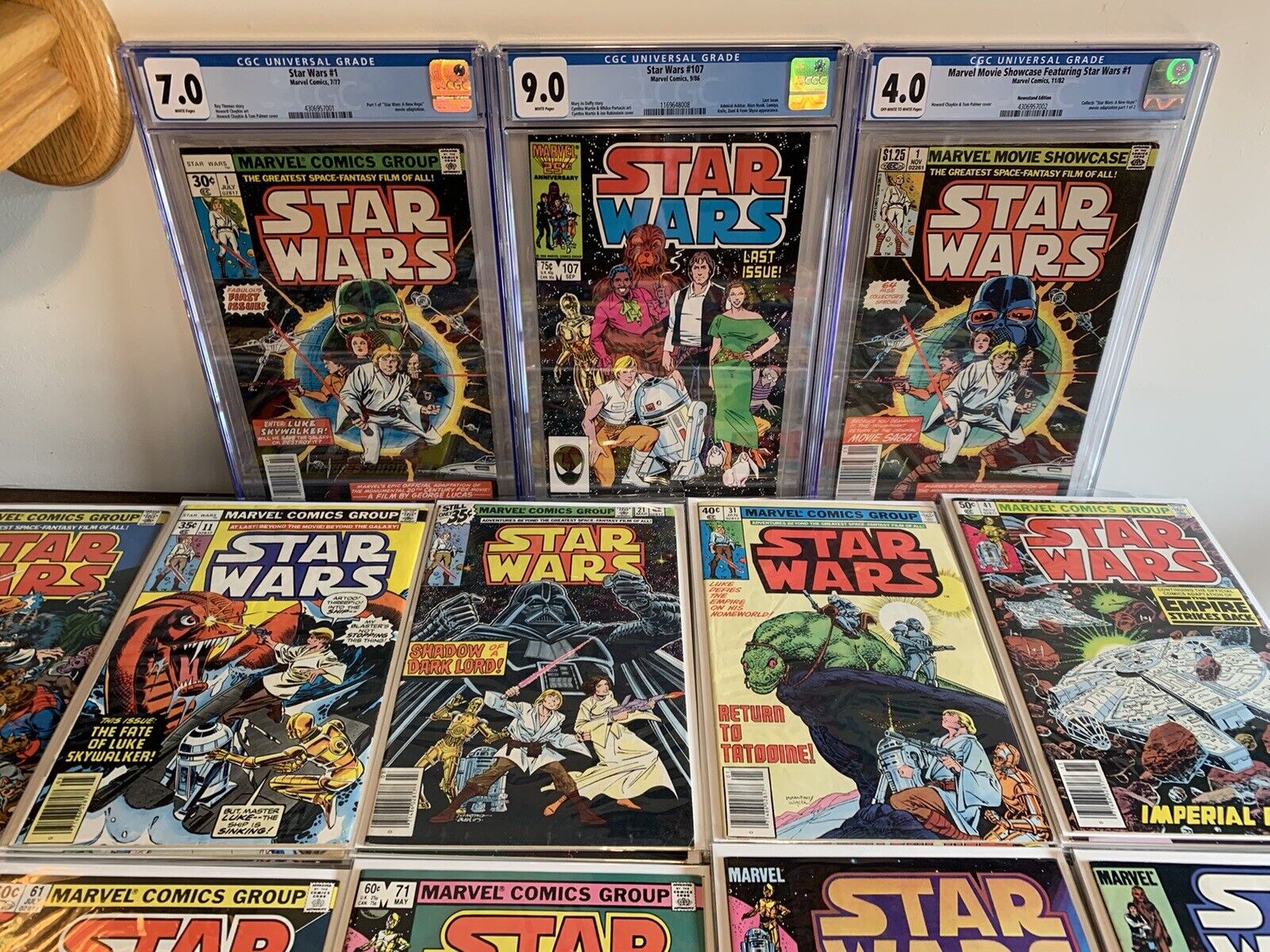 Star Wars 1977 Comic Book #1-107 Set Complete Run CGC 9.0 + Bonus RotJ Annual