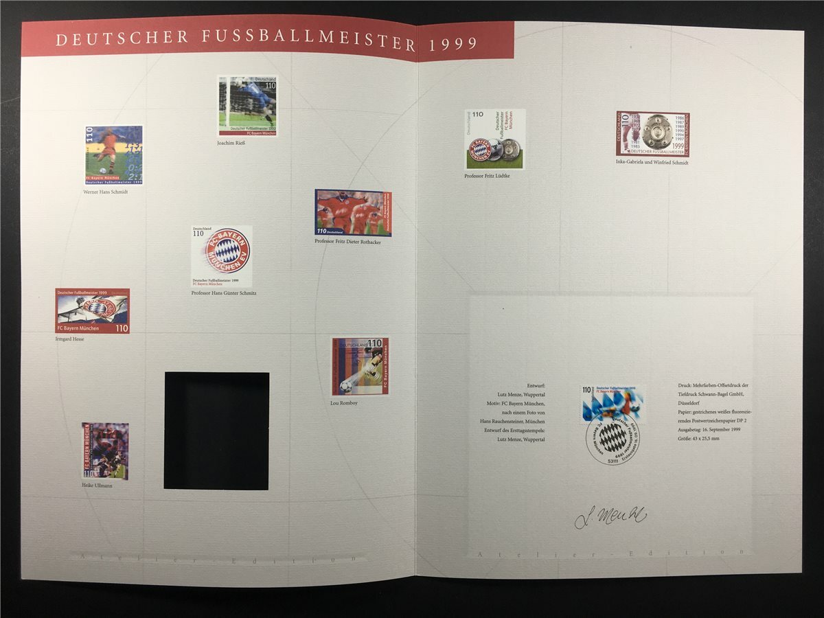ART EDITION 1999/31 2074 FOOTBALL FC BAYERN MUNICH MUNICH FCB