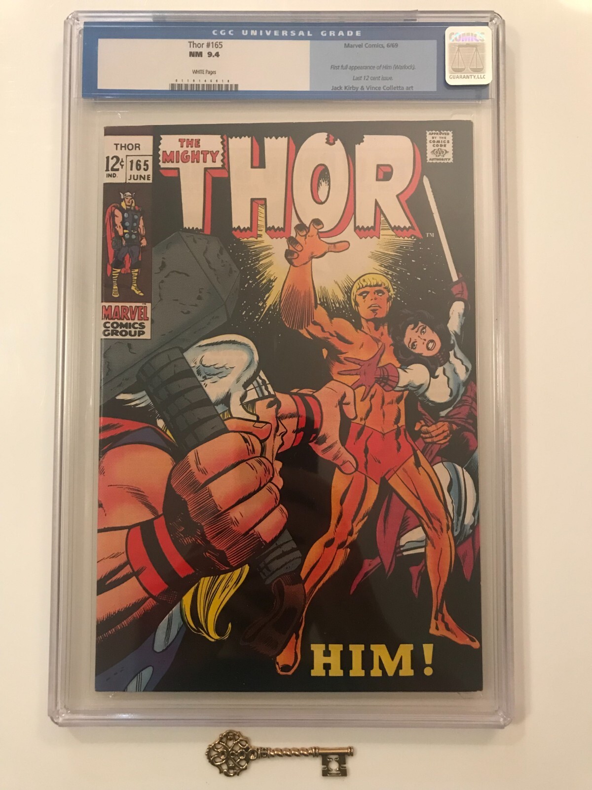 Thor #165 CGC 9.4 WHITE Pages -- 1ST FULL WARLOCK GOTG Avengers MCU Key Thor #165 CGC 9.4 WHITE Pages -- 1ST FULL WARLOCK GOTG Avengers MCU Key