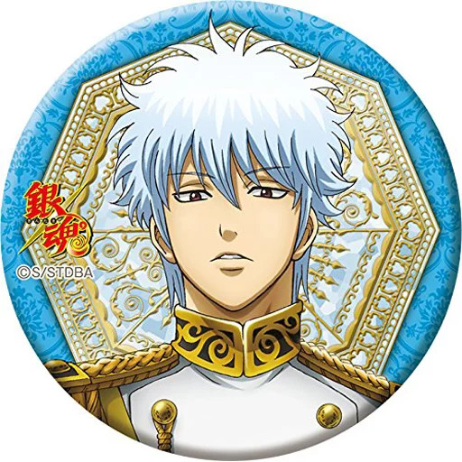 Gintama Badges SakatGinki Can Badge Galactic Samurai Legend Ver. 75mm