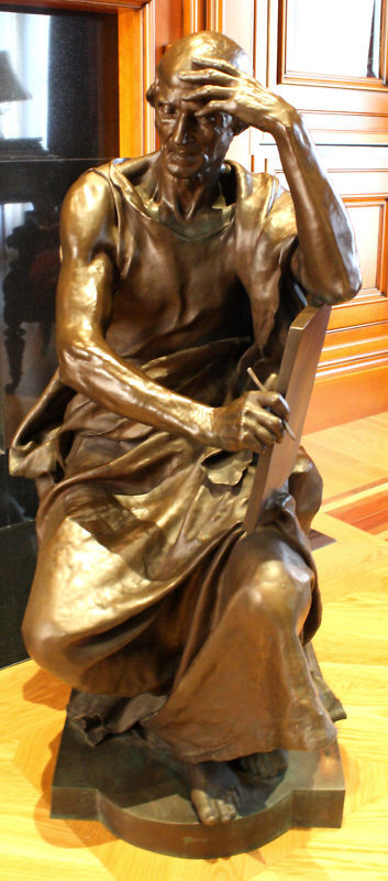 MAGNIFICENT 19C FRENCH BARBEDIENNE LARGE BRONZE STATUE BY P. DUBOIS