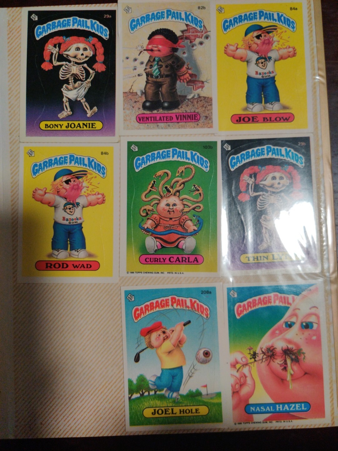 Vintage 80s Garbage Pail Kids Cards Lot From 1986 & 1987 All Different Vintage 80s Garbage Pail Kids Cards Lot From 1986 & 1987 All Different
