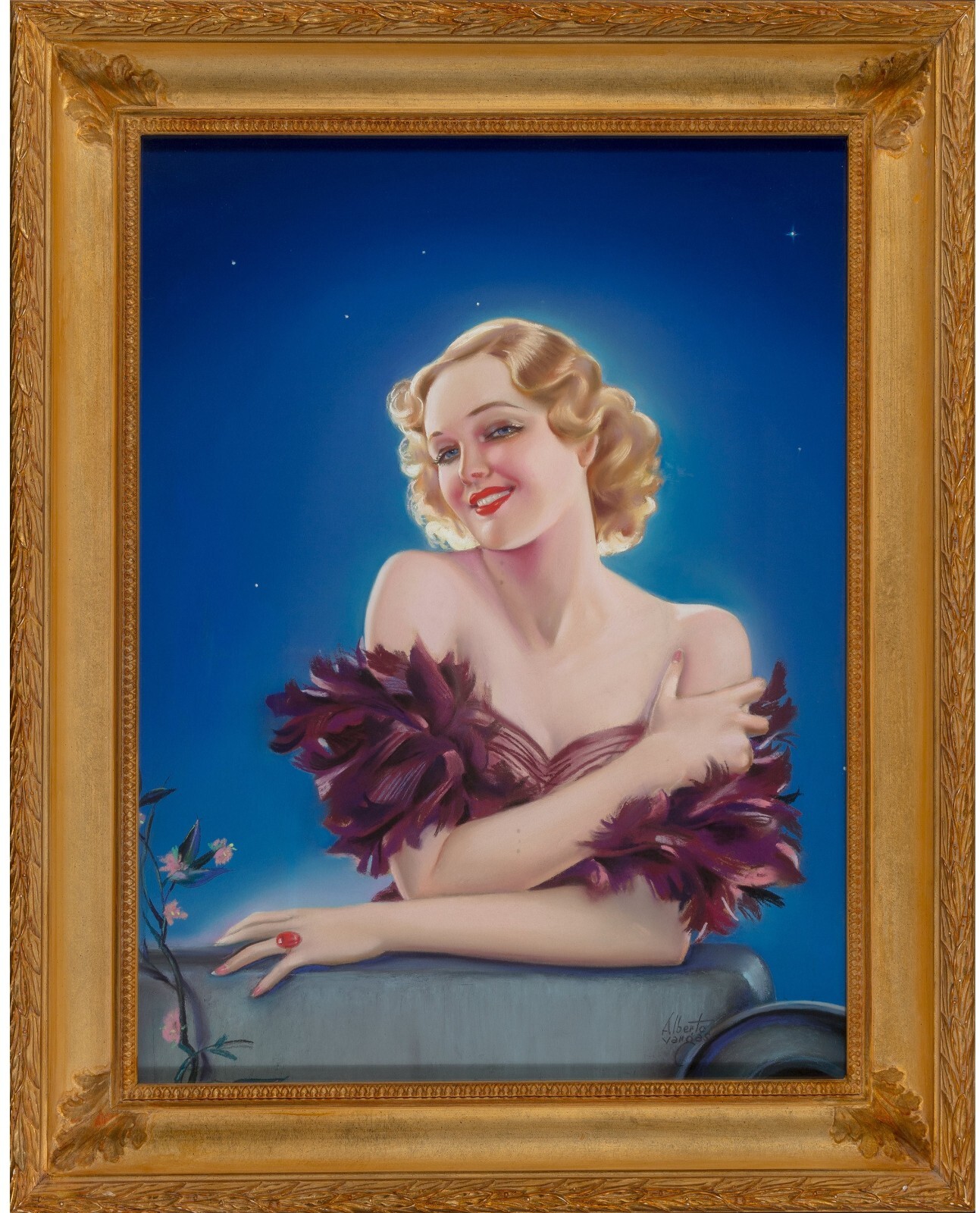 Alberto Vargas Drawing An Evening Star 1930s pinup Original Art Hoover & Sons Alberto Vargas Drawing An Evening Star 1930s pinup Original Art Hoover & Sons
