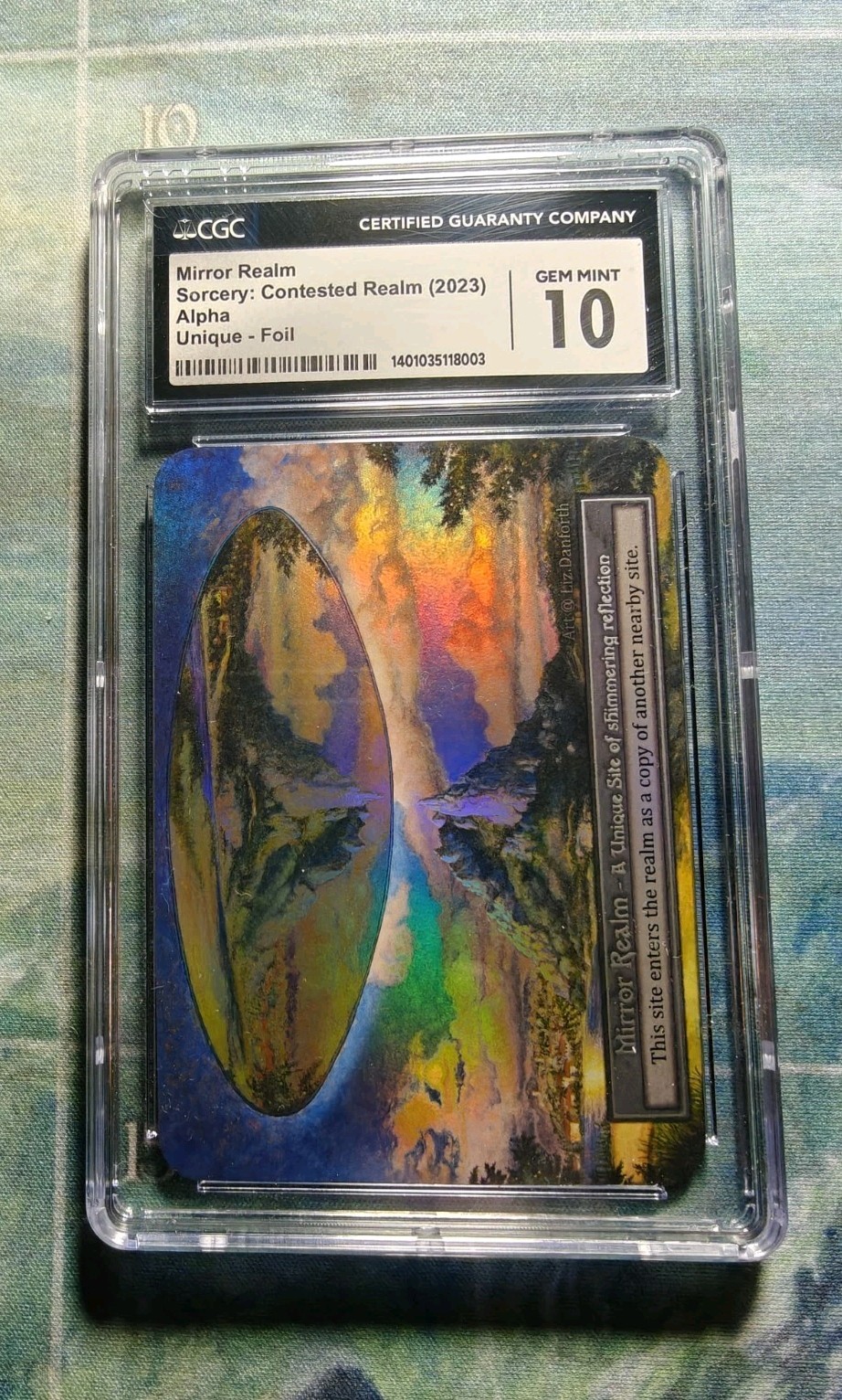 Sorcery Contested Realm Alpha Mirror Realm Foil CGC 10