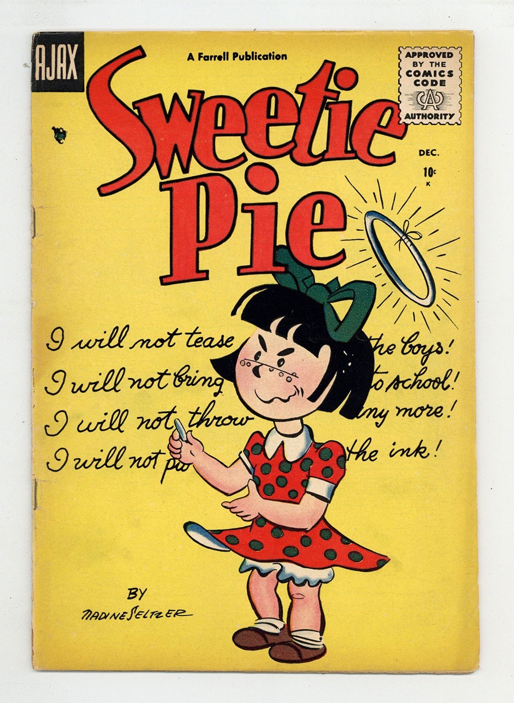 SWEETIE PIE #1 4.0 NADINE SELTZER COVER AJAX OW PGS 1955 SWEETIE PIE #1 4.0 NADINE SELTZER COVER AJAX OW PGS 1955