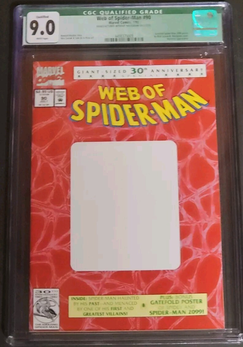 Web of Spider-Man 30th Ann #90 c.92 NON-HOLOGRAM Only 1 of 1 😉🏆😎 CGC 9.0. Web of Spider-Man 30th Ann #90 c.92 NON-HOLOGRAM Only 1 of 1 😉🏆😎 CGC 9.0.
