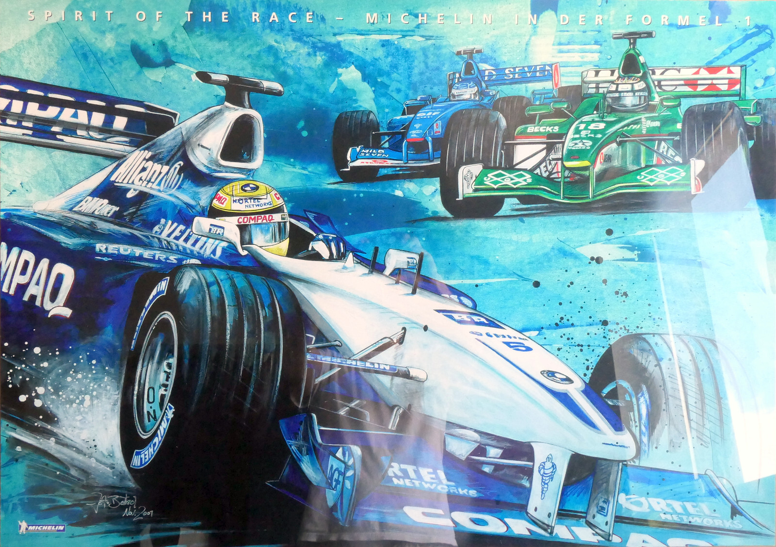 Michelin BMW Formula 1 F1 Motorsport Racing Car Accessory FW23 Art Print Poster Michelin BMW Formula 1 F1 Motorsport Racing Car Accessory FW23 Art Print Poster