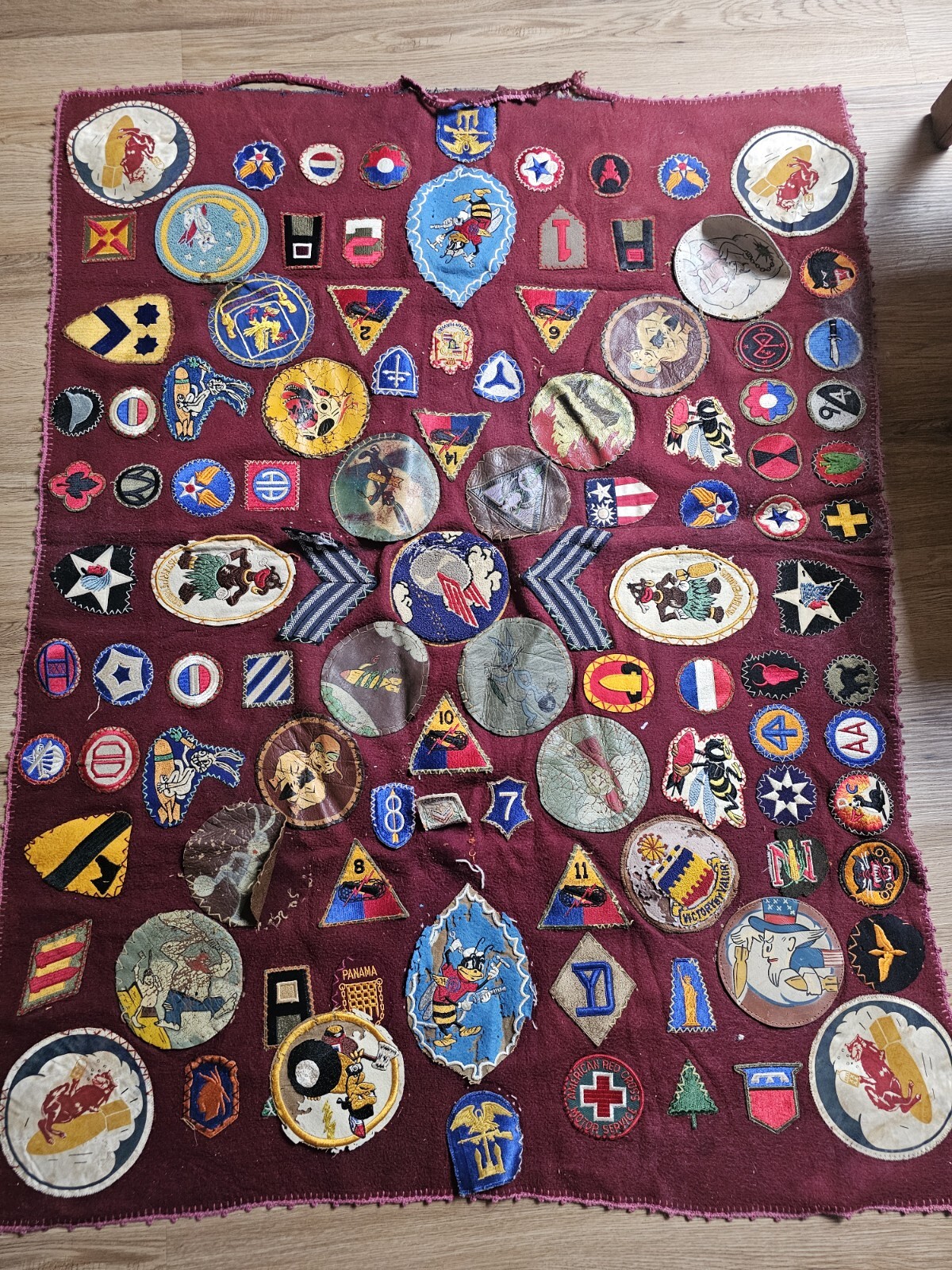 WWII US Army USAAF Bomber Squadron Patch Blanket Collection 1 Of A Kind WWII US Army USAAF Bomber Squadron Patch Blanket Collection 1 Of A Kind