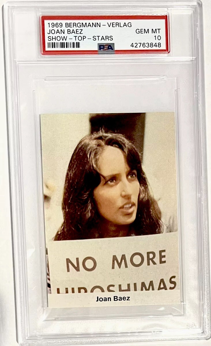 1969 BERGMANN VERLAG *RARE* 1/1 “JOAN BAEZ” PSA 10 GEM MINT (MUSICIAN/ACTIVIST) 1969 BERGMANN VERLAG *RARE* 1/1 “JOAN BAEZ” PSA 10 GEM MINT (MUSICIAN/ACTIVIST)