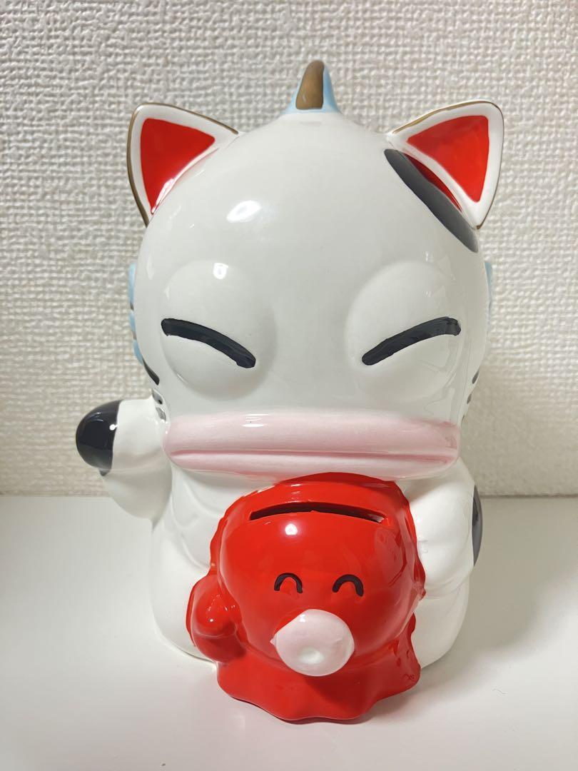 Japan Hangyodon Ninja Monja Piggy Bank Lucky Cat Maneki Bank Sanrio Showa Retro
