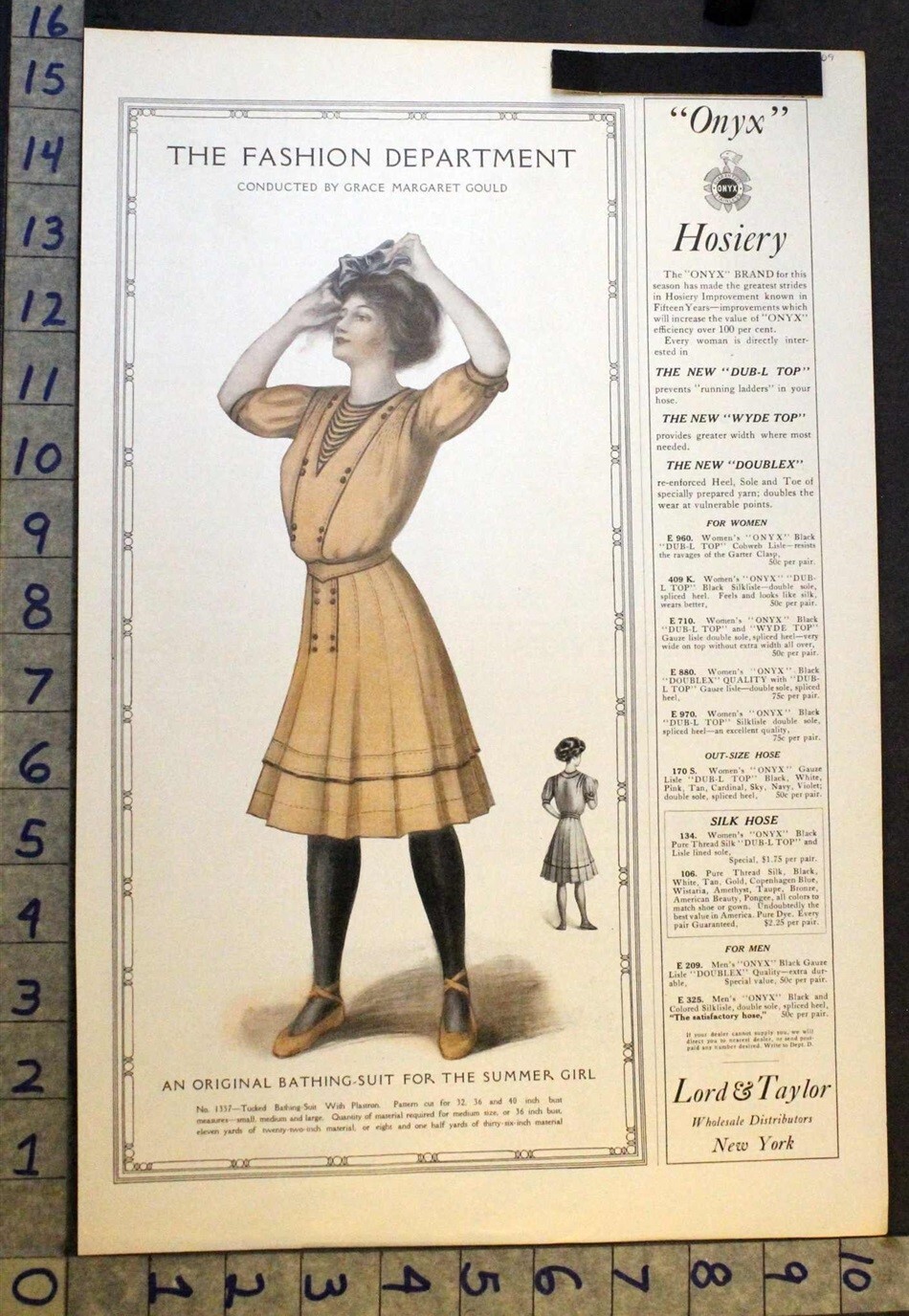 1909 WOMEN FASHION BATHING SUIT SWIM GRACE MARGARET GOULD SEW PATTERN AD 33356 1909 WOMEN FASHION BATHING SUIT SWIM GRACE MARGARET GOULD SEW PATTERN AD 33356