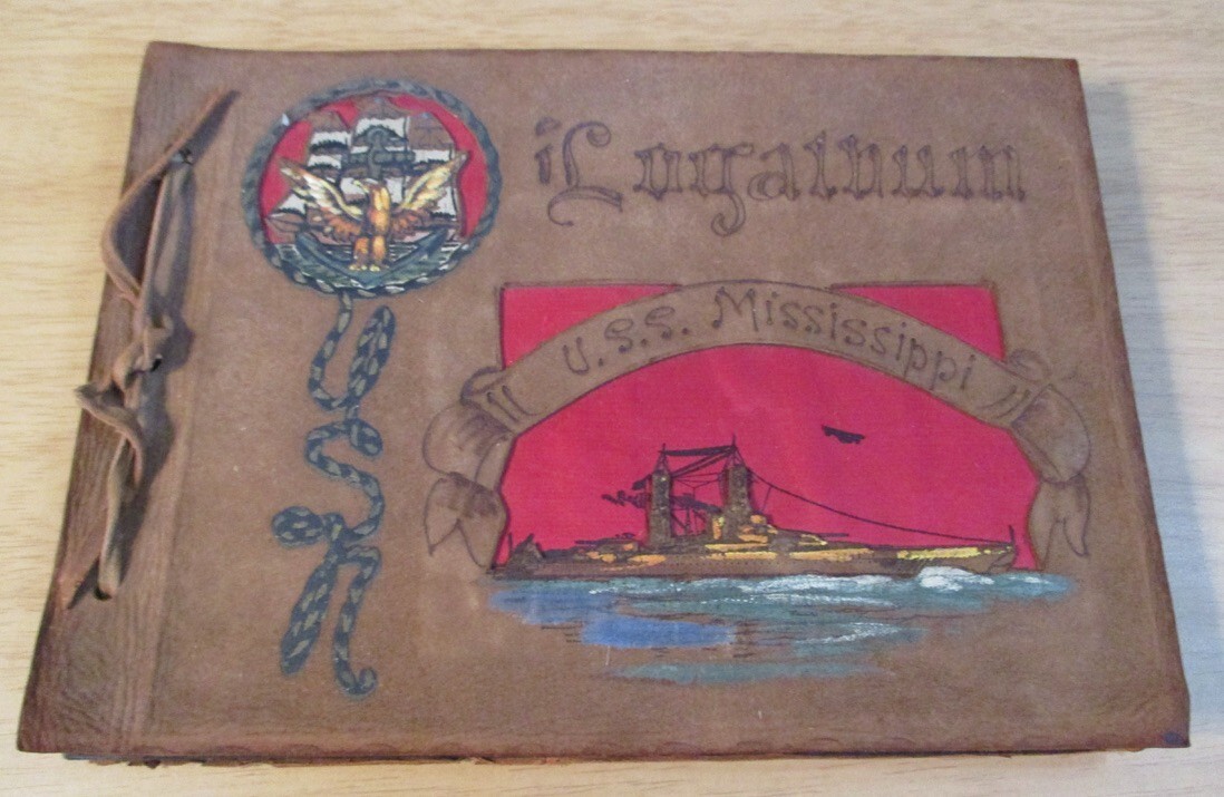 1930's SCRAPBOOK/Photo Album~USS MISSISSIPPI~Menus/TOUR Photos~GREAT Content~(G) 1930's SCRAPBOOK/Photo Album~USS MISSISSIPPI~Menus/TOUR Photos~GREAT Content~(G)