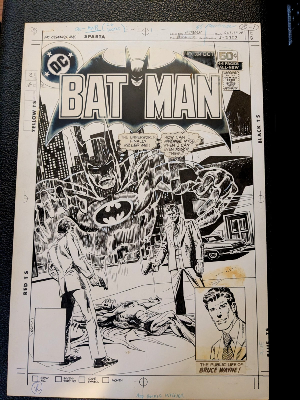 Jim Aparo Batman #304 Original Comic Cover Art 1978 Jim Aparo Batman #304 Original Comic Cover Art 1978