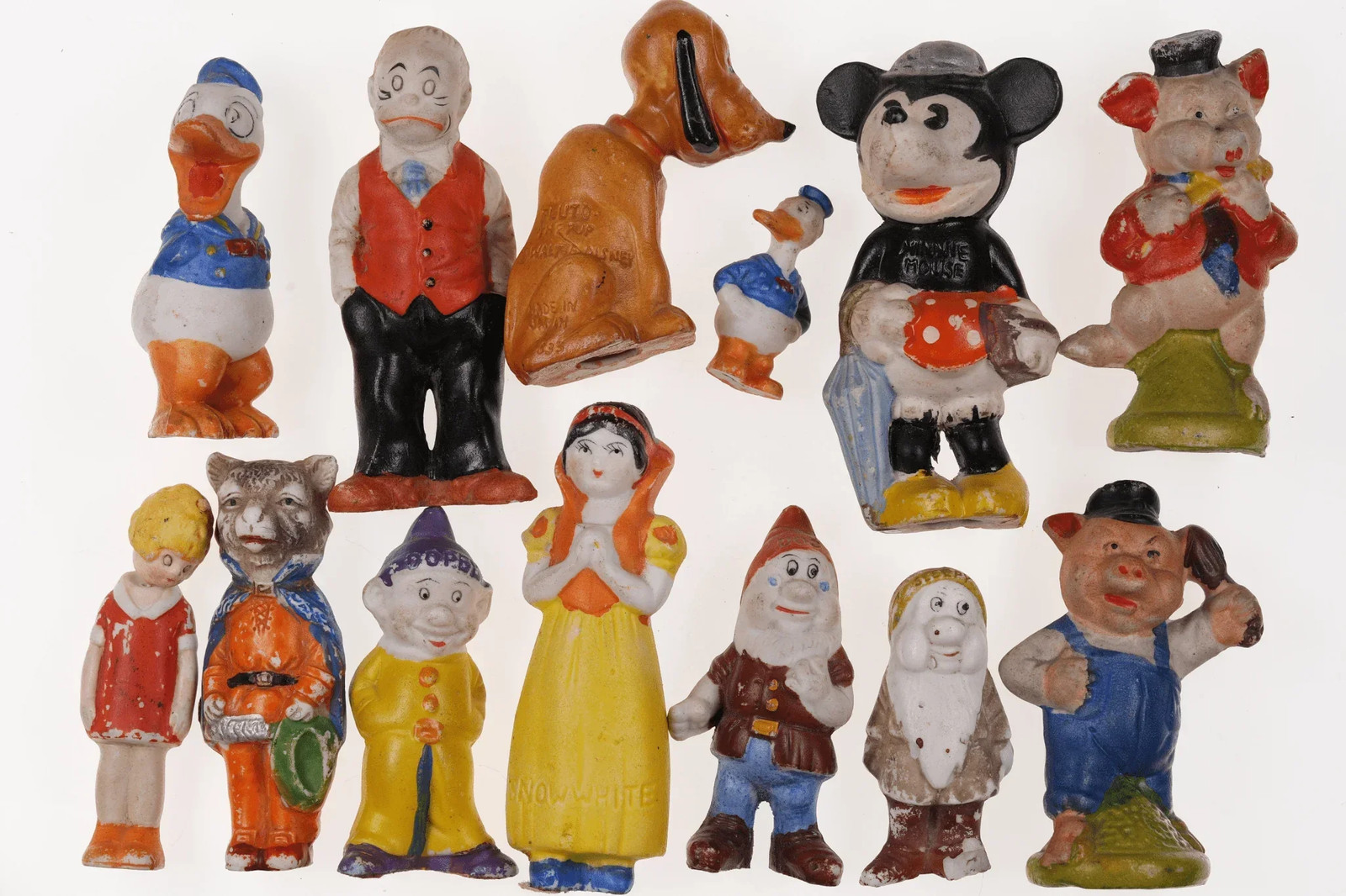 13pc 1930's Little Orphan Annie nodder Walt Disney Japan Bisque collection 13pc 1930's Little Orphan Annie nodder Walt Disney Japan Bisque collection