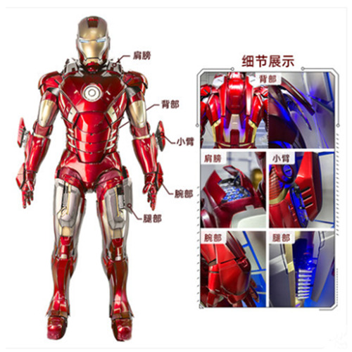 Halloween 1:1 Iron Man Wearable Armor Helmet Gloves Set Voice Control Removable