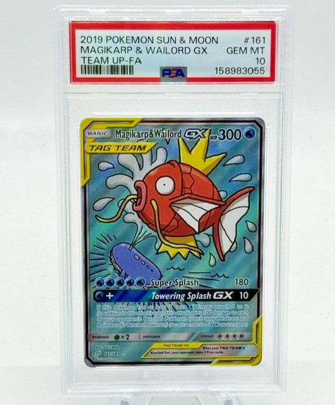 2019 POKEMON MAGIKARP & WAILORD GX TEAM UP-FA SUN & MOON TEAM UP #161 PSA 10 2019 POKEMON MAGIKARP & WAILORD GX TEAM UP-FA SUN & MOON TEAM UP #161 PSA 10