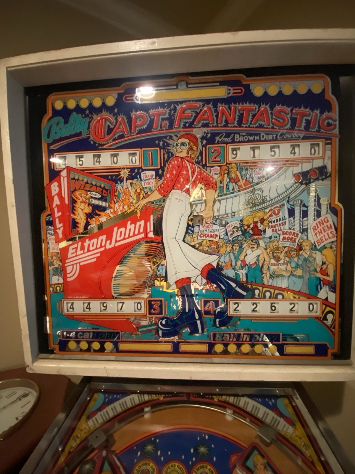 Antique Captain Fantastic Pinball Machine Antique Captain Fantastic Pinball Machine