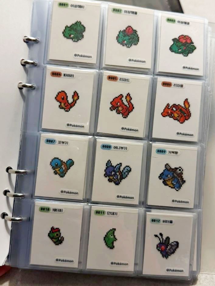 Korea Pokemon Sticker Bread Seal 1st Gen Pixel Art Collection 151 pcs