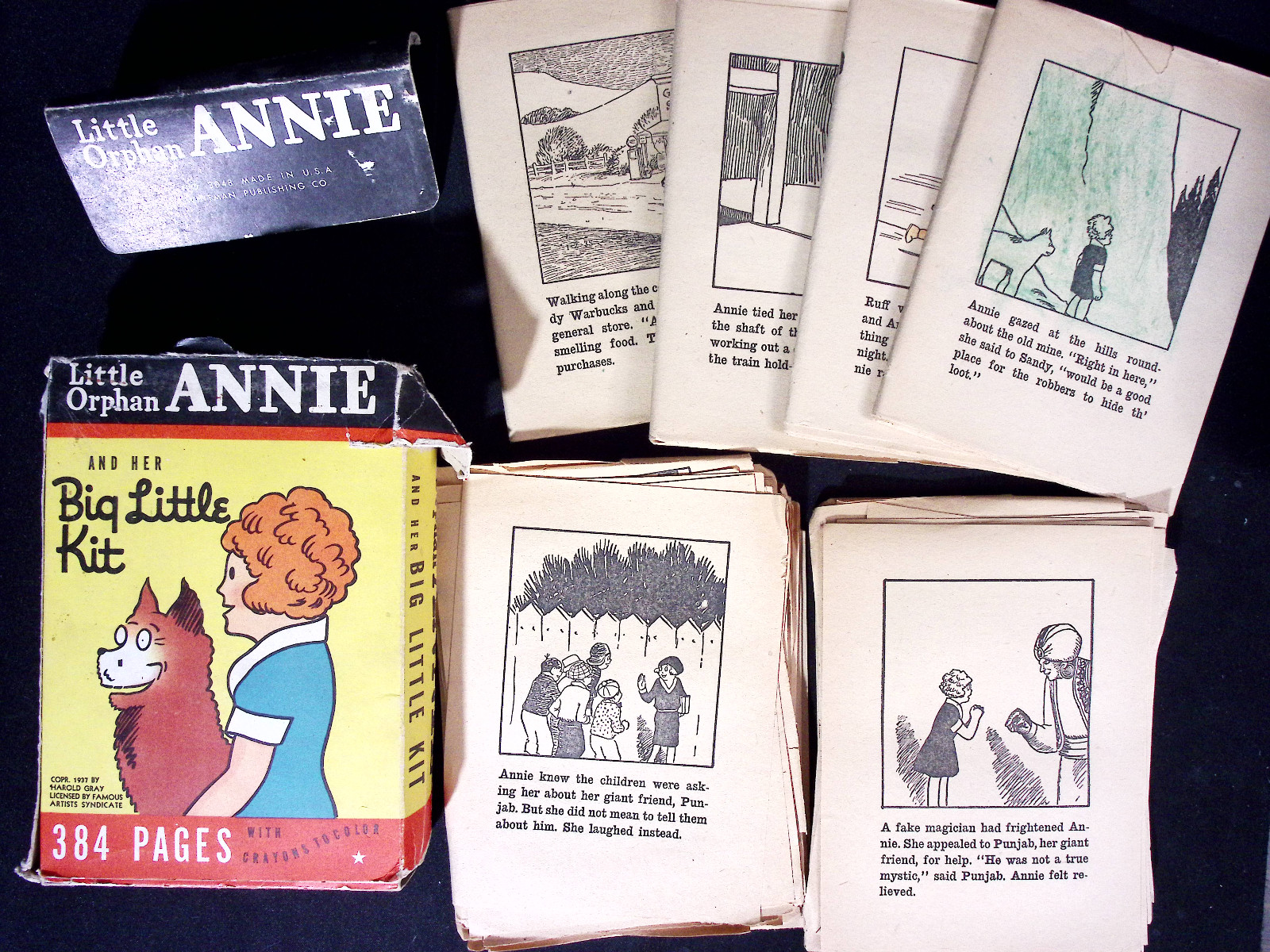 Little Orphan Annie and her Big Little Kit  STORY/COLORING PAGES 1937-SUPER RARE