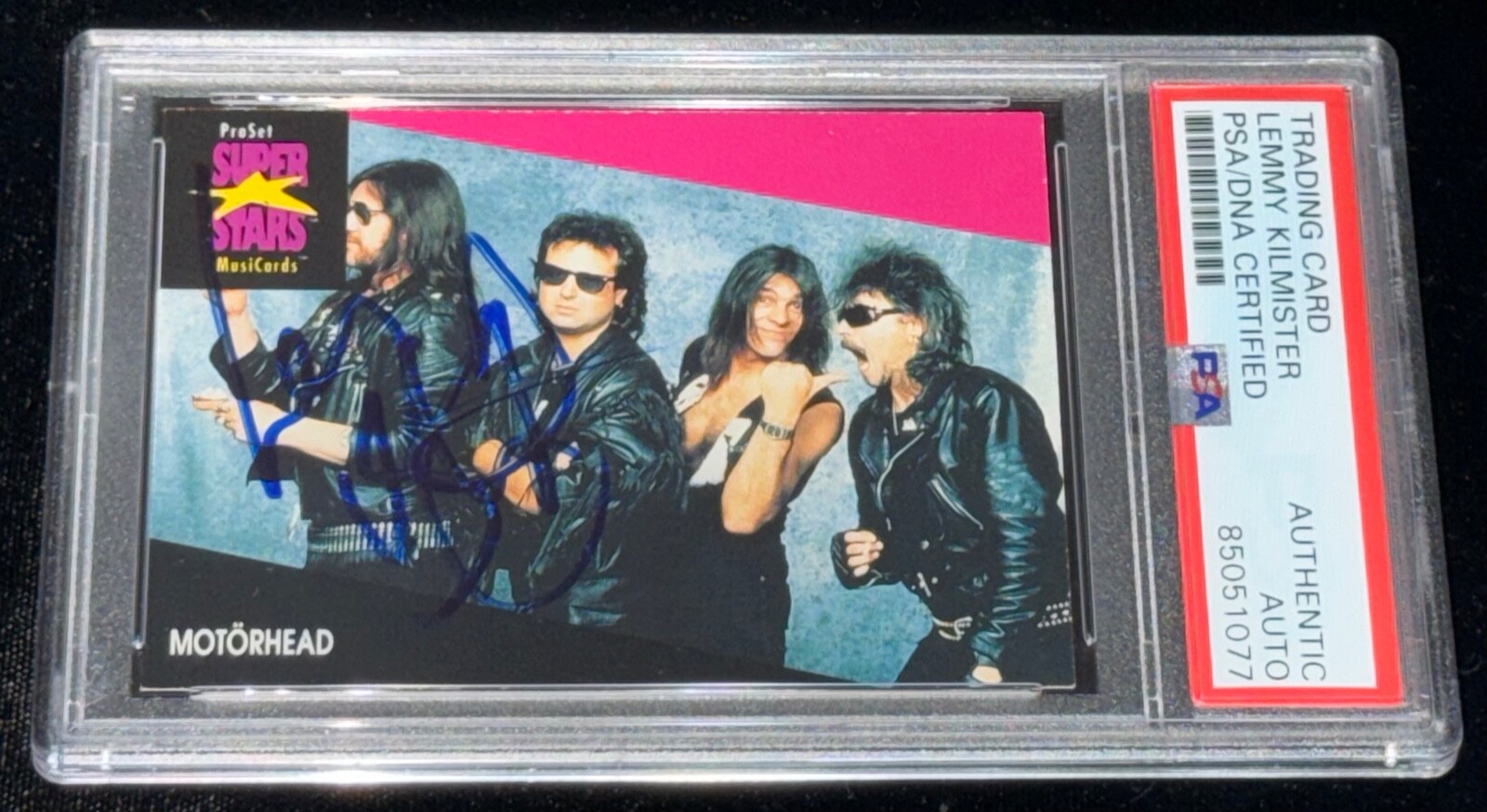 Signed Lemmy Kilmister 1991 Pro Set Motorhead Rookie Card Autographed Auto PSA Signed Lemmy Kilmister 1991 Pro Set Motorhead Rookie Card Autographed Auto PSA