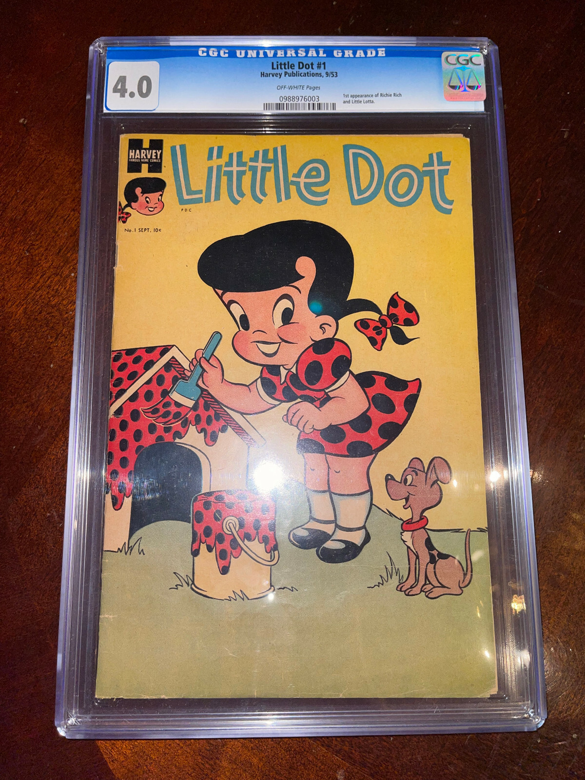 Little Dot #1 CGC 4.0 Harvey 1953 1st Richie Rich Key Golden Age M6 983 cm Little Dot #1 CGC 4.0 Harvey 1953 1st Richie Rich Key Golden Age M6 983 cm