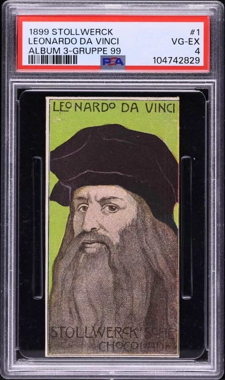 1899 Stollwerck Leonardo Da Vinci ALBUM 3 GRUPPE #1 PSA 4 Holy Grail Pop 4 VRare 1899 Stollwerck Leonardo Da Vinci ALBUM 3 GRUPPE #1 PSA 4 Holy Grail Pop 4 VRare