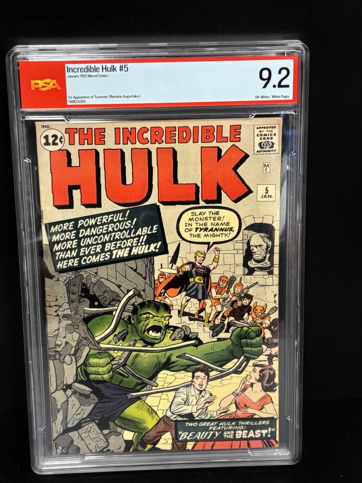 Incredible Hulk #5 PSA 9.2 - 1st Appearance Tyrannus | Marvel 1963 Vintage Comic Incredible Hulk #5 PSA 9.2 - 1st Appearance Tyrannus | Marvel 1963 Vintage Comic