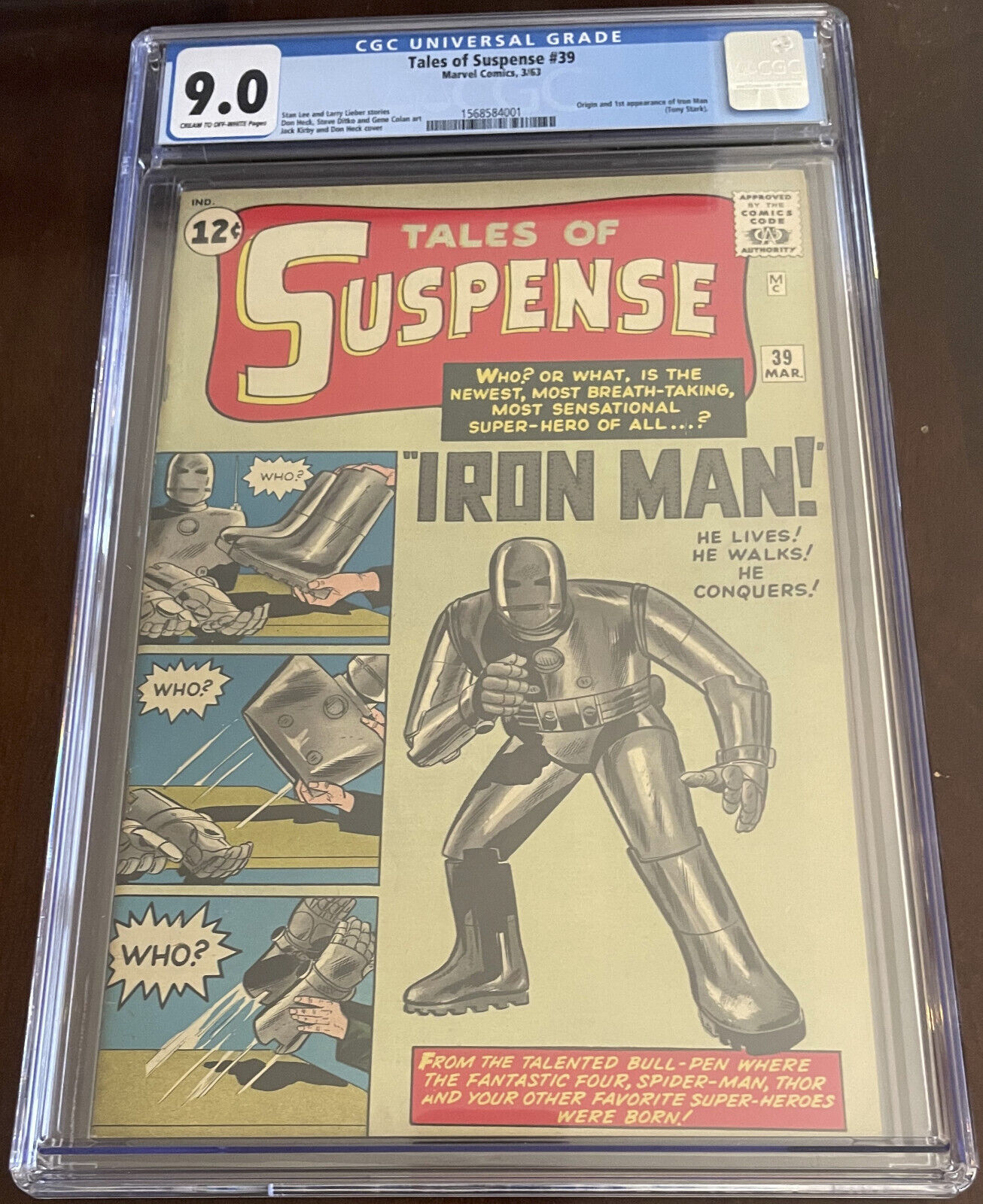 Tales of Suspense #39 CGC 9.0 VF/NM Unrestored Marvel 1st Iron Man Tony Stark