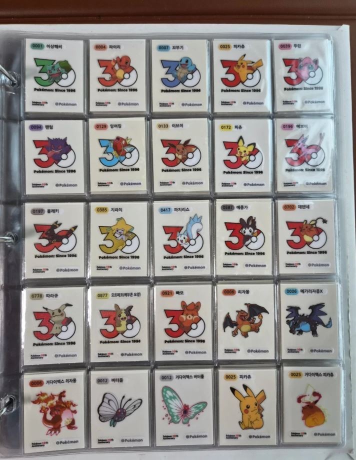 Pokemon 30th Anniversary Korea Season 5 Sticker Set Pokemon 30th Anniversary Korea Season 5 Sticker Set