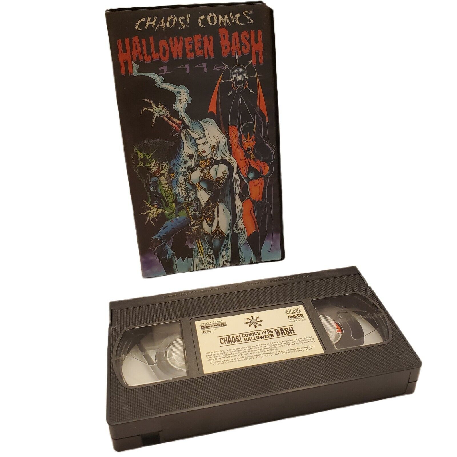 Chaos Comics VHS Tape 1996 Halloween Bash Event Armageddon Entertainment RARE 