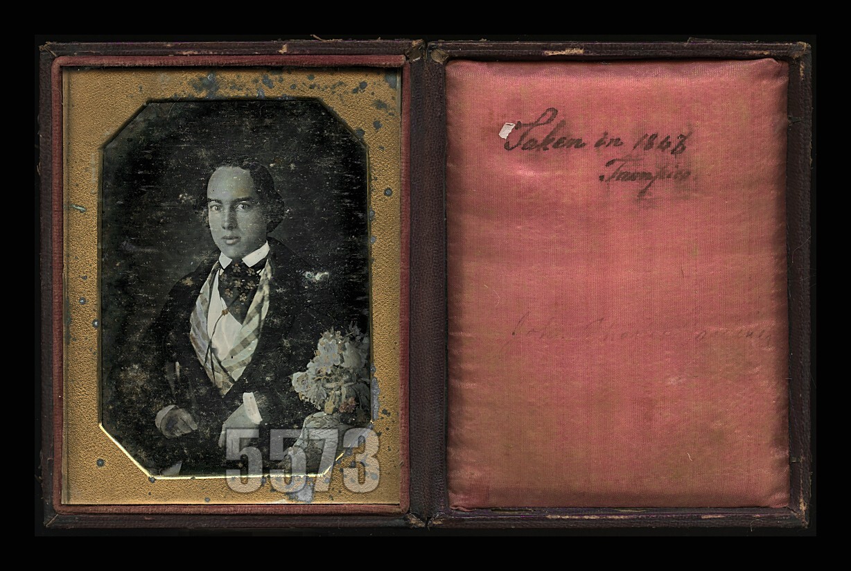 RARE Portrait of J. CARLOS GARDINER Daguerreotype Photographer Mexico 1847 ID'd
