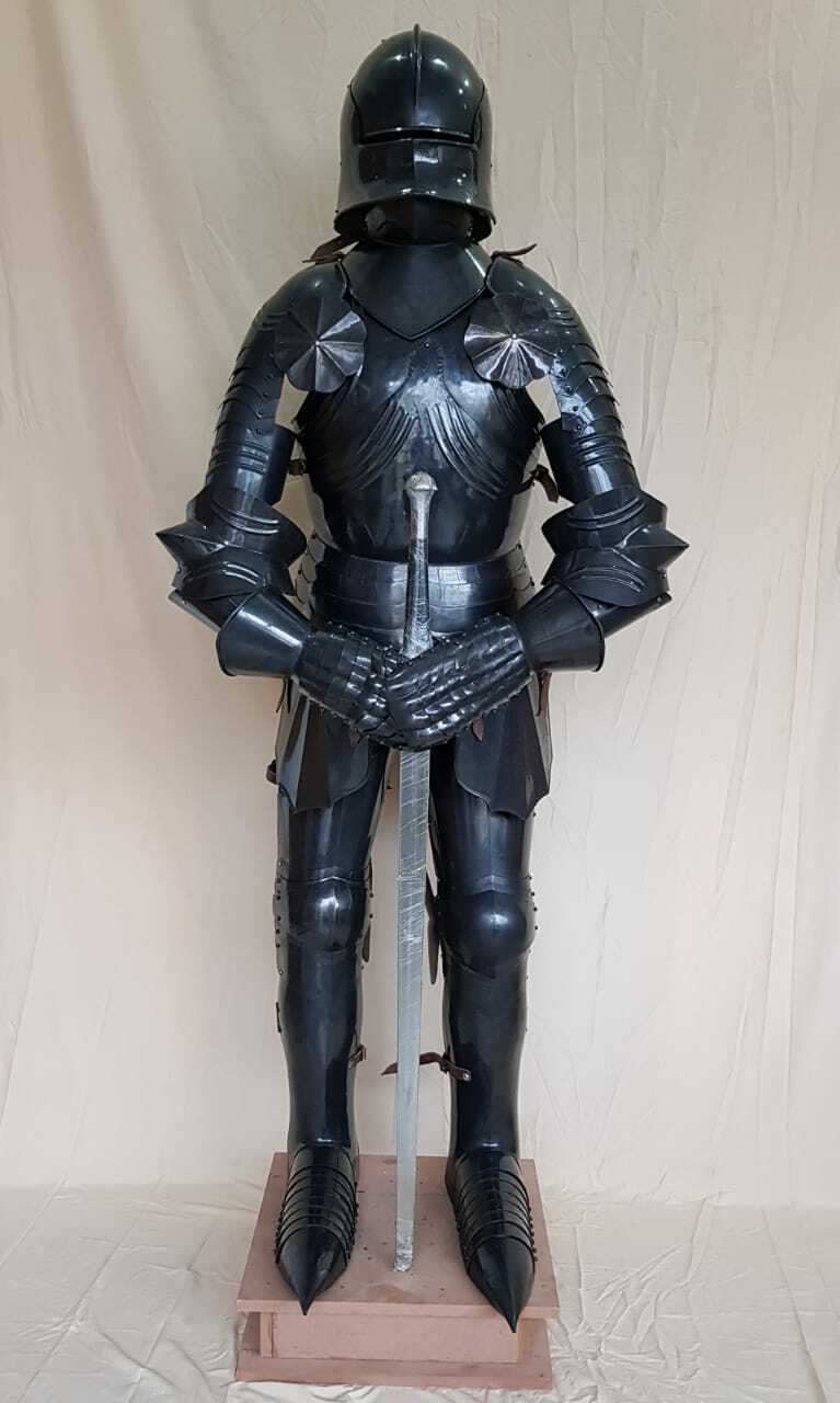 Medieval Gothic Suit Of Armor Combat Black Full Body Armour Halloween Party Gift