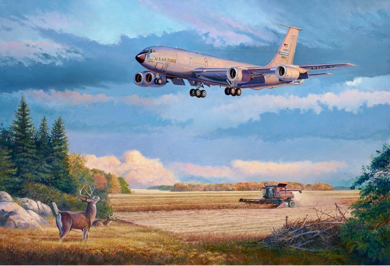 Aviation Art - Original Oil Painting by Rick Herter - Boeing KC-135 Stratotanker