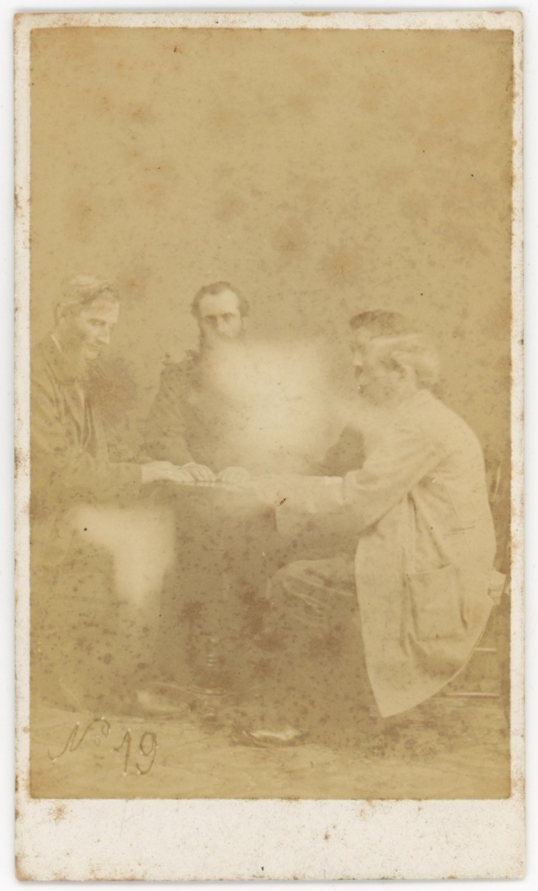 John Beattie Spirit Photograph Seance Bristol 1872 CDV Ghost Psychic Occult John Beattie Spirit Photograph Seance Bristol 1872 CDV Ghost Psychic Occult