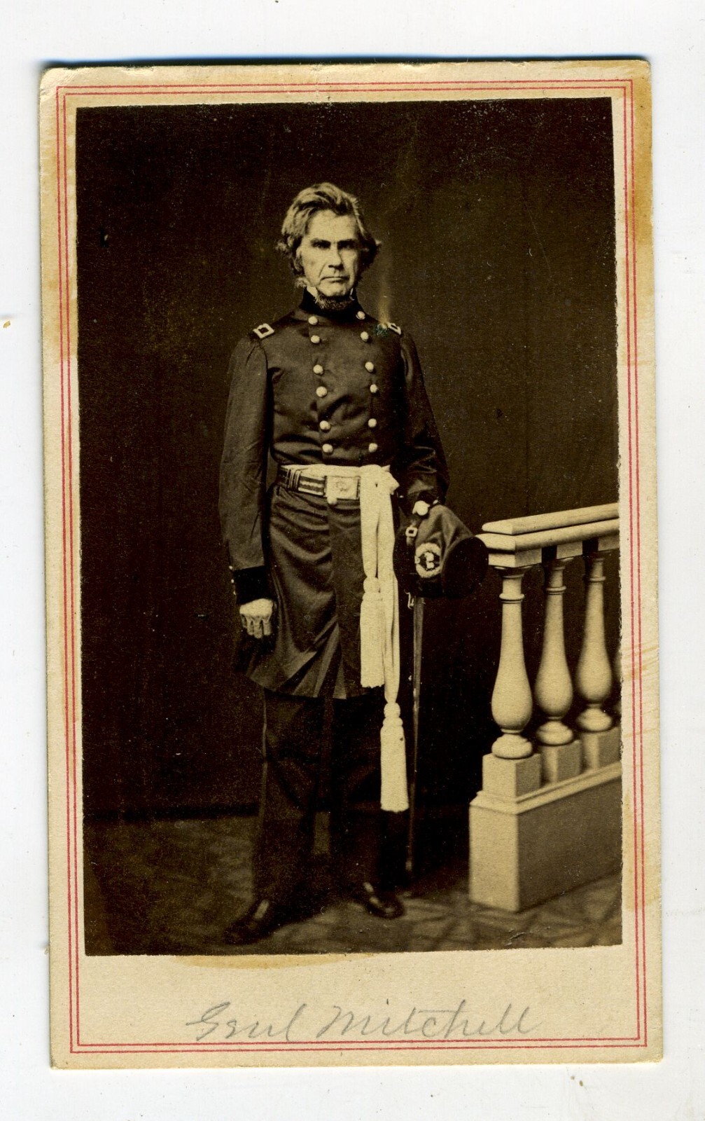 CDV – CIVIL WAR - UNION GENERAL ORMSBY MITCHEL ANTHONY BACKMARK